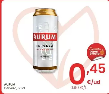 Oferta de Aurum - Cerveza por 0,45€ en Eroski
