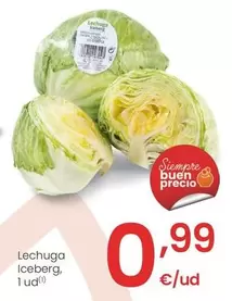 Oferta de Lechuga Iceberg por 0,99€ en Eroski