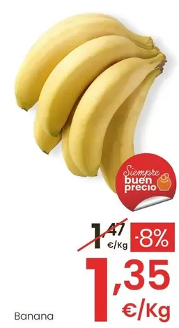 Oferta de Banana por 1,35€ en Eroski