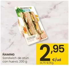 Oferta de Naming - Sandwich De Atun Con Huevo por 2,95€ en Eroski