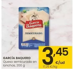 Oferta de García Baquero - Queso Semicurado En Lonchas por 3,45€ en Eroski