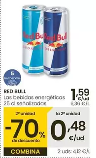 Oferta de Red Bull - Las Bebidas Energeticas por 1,59€ en Eroski