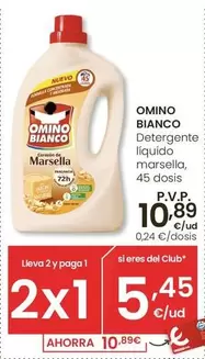 Oferta de Omino Bianco - Detergente Liquido Marsella por 10,89€ en Eroski