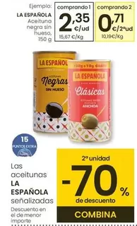 Oferta de La Española - Aceituna Negra Sin Hueso por 2,35€ en Eroski