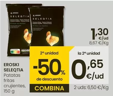 Oferta de Eroski Seleqtia - Seleqtia Patatas Fritas Crujientes por 1,3€ en Eroski