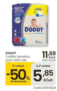 Oferta de Dodot - Toallita Sensitive por 11,69€ en Eroski