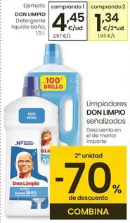 Oferta de Don Limpio - Detergente Liquido Baño por 4,45€ en Eroski