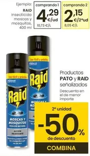Oferta de Raid - Insecticida Moscas Y Mosquitos por 4,29€ en Eroski