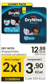 Oferta de DryNites - Bragaparales Enuresis Senalizados por 12,99€ en Eroski