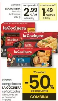 Oferta de La Cocinera - Lasana Bolonesa por 2,99€ en Eroski