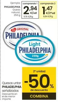 Oferta de Philadelphia - Queso Natural por 2,94€ en Eroski