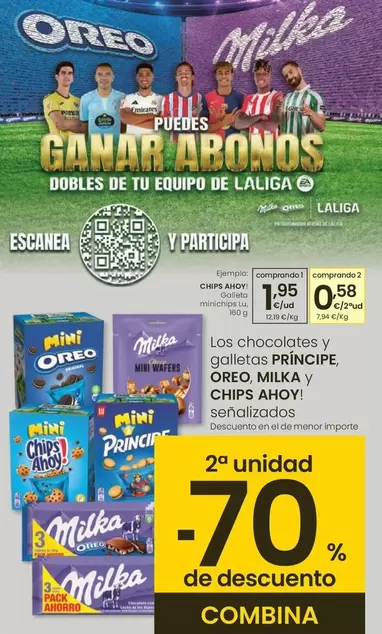 Oferta de Chips Ahoy - Galleta Minichips Lu por 1,95€ en Eroski