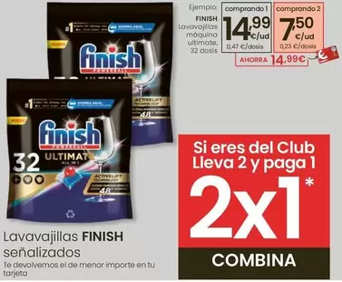 Oferta de Finish - Lavavajillas Maquina Ultimate por 14,99€ en Eroski