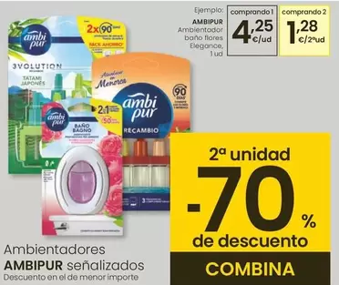 Oferta de Ambi Pur - Ambientador Bano Flores Elegance por 4,25€ en Eroski