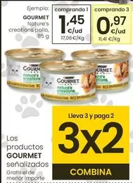 Oferta de Purina - Gourmet/ Nature's Creations Pollo por 1,45€ en Eroski