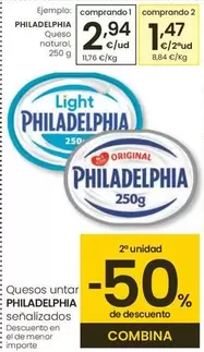 Oferta de Philadelphia - Queso Natural por 2,94€ en Eroski