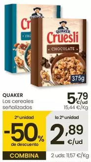Oferta de Quaker - Los Cereales  por 5,79€ en Eroski