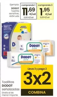 Oferta de Dodot - Toallitas Sensitive por 11,69€ en Eroski
