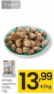 Oferta de Almeja Japonica 70/90 por 13,99€ en Eroski