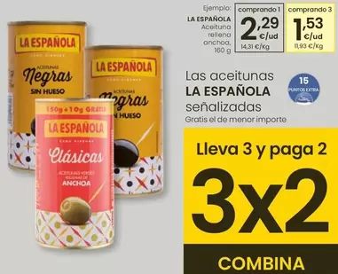 Oferta de La Española - Aceituna Rellena Anchoa por 2,29€ en Eroski