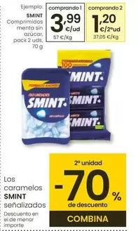 Oferta de Smint - Comprimidos Menta Sin Azucar por 3,99€ en Eroski