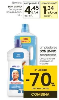 Oferta de Don Limpio - Detergente Liquido Bano por 4,45€ en Eroski