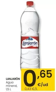 Oferta de Lanjarón - Agua Mineral por 0,65€ en Eroski