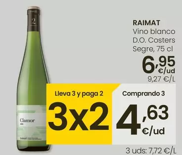 Oferta de Raimat - Vino Blanco D.O. Costers Segre por 6,95€ en Eroski