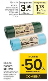 Oferta de Relevo - Bolsa Basura 100% Reciclada por 3,55€ en Eroski