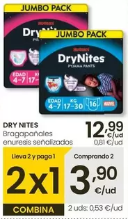 Oferta de DryNites - Bragapañales Enuresis por 12,99€ en Eroski