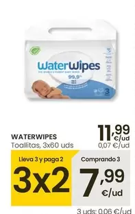 Oferta de Waterwipes - Toallitas por 11,99€ en Eroski