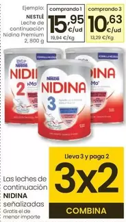 Oferta de Nestlé - Leche De Continuación Nidina Premium por 15,95€ en Eroski