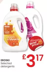 Oferta de Eroski - Selected Detergents por 3,17€ en Eroski