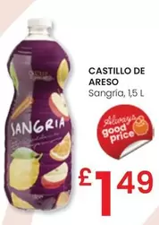 Oferta de Castillo De Areso - Sangria por 1,49€ en Eroski