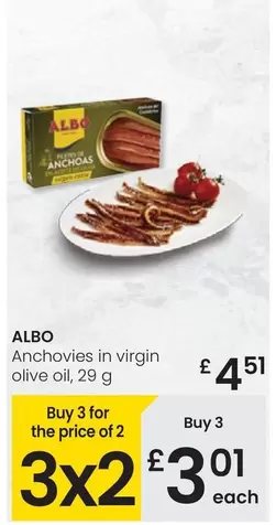 Oferta de Albo - Anchovies In Virgin Olive Oil por 4,51€ en Eroski