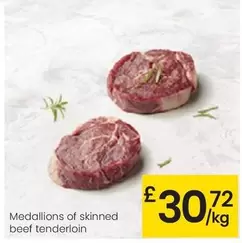 Oferta de Medallions Of Skinned Beef Tenderloin por 30,72€ en Eroski