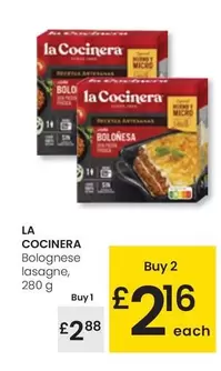 Oferta de La Cocinera - Bolognese Lasagne por 2,88€ en Eroski