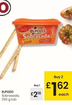 Oferta de Elpozo - Sobrasada por 2,16€ en Eroski