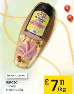 Oferta de Elpozo - Turkey Mortadella por 7,11€ en Eroski
