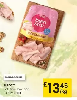 Oferta de Elpozo - Fat Free/ Low Salt Turkey Breast por 13,45€ en Eroski
