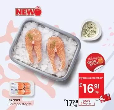 Oferta de Eroski - Salmon Steaks por 17,86€ en Eroski