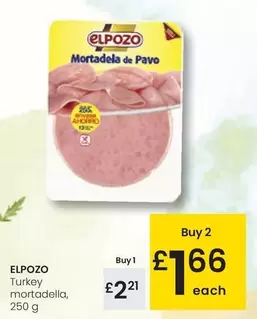 Oferta de Elpozo - Turkey Mortadella por 2,21€ en Eroski