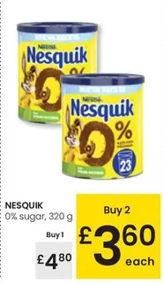 Oferta de Nesquik - 0% Sugar por 4,8€ en Eroski