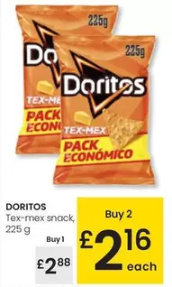 Oferta de Doritos - Tex-Mex Snack por 2,88€ en Eroski