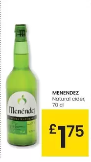 Oferta de Menendez - Natural Cider por 1,75€ en Eroski