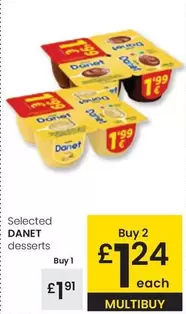 Oferta de Danet - Selected Desserts por 1,91€ en Eroski