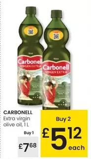 Oferta de Carbonell - Extra Virgin Olive Oil por 7,68€ en Eroski