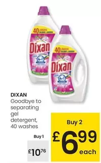 Oferta de Dixan - Goodbye To Separating Gel Detergent por 10,76€ en Eroski