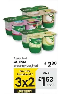 Oferta de Danone - Selected Activia por 2,3€ en Eroski