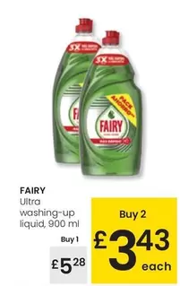 Oferta de Fairy - Ultra Washing-Up Liquid por 5,28€ en Eroski